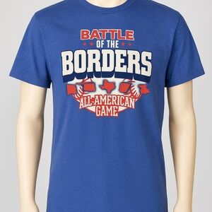 Battle of the Borders All-American Game Blue Graphic Tee | Size L TX OK AR LA NM